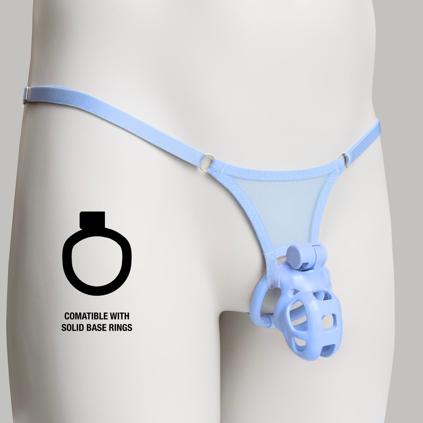 Non-removable Cobra Thong For Chastity Cage (Sky Blue)
