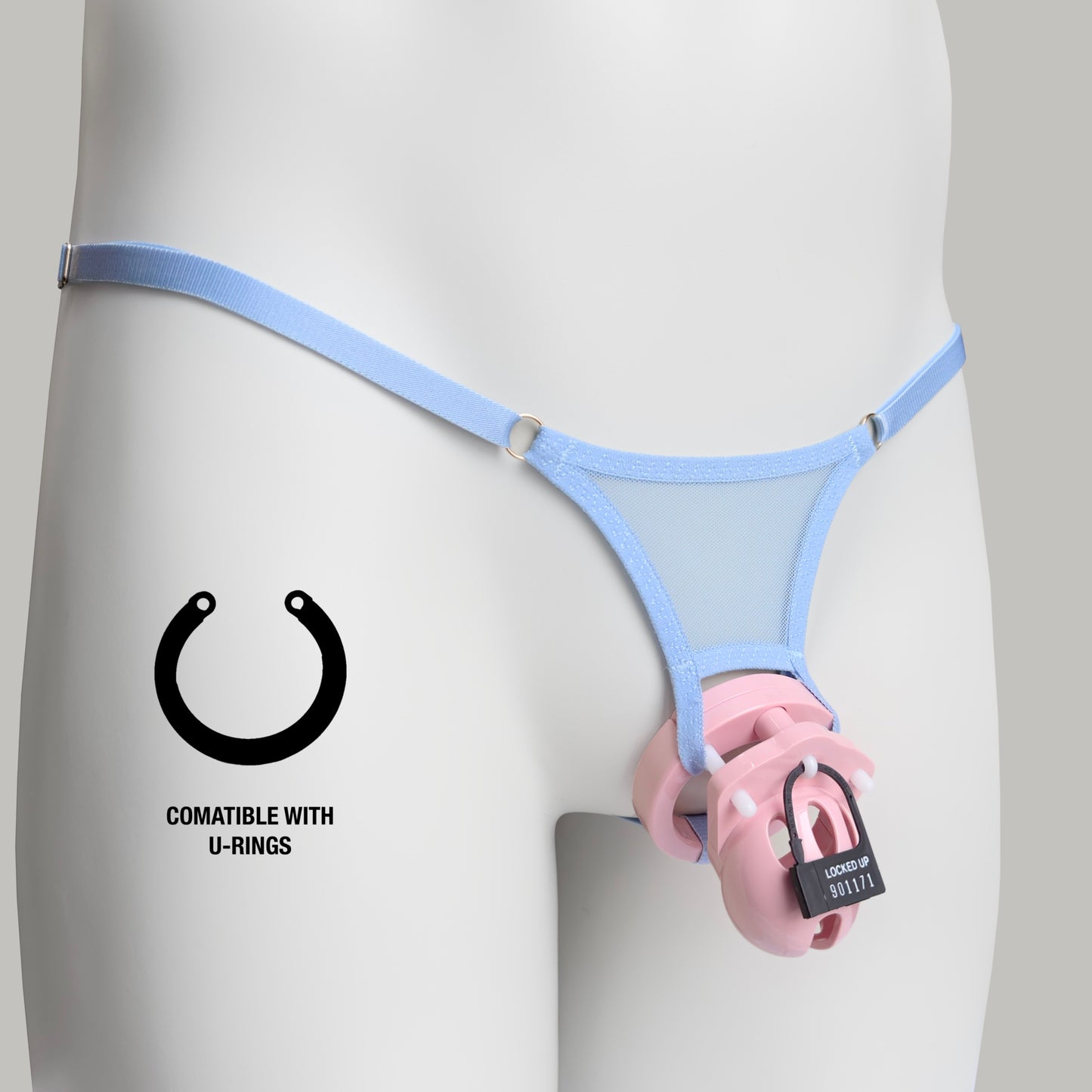 Non-removable Thong For Chastity Cage (Sky Blue)