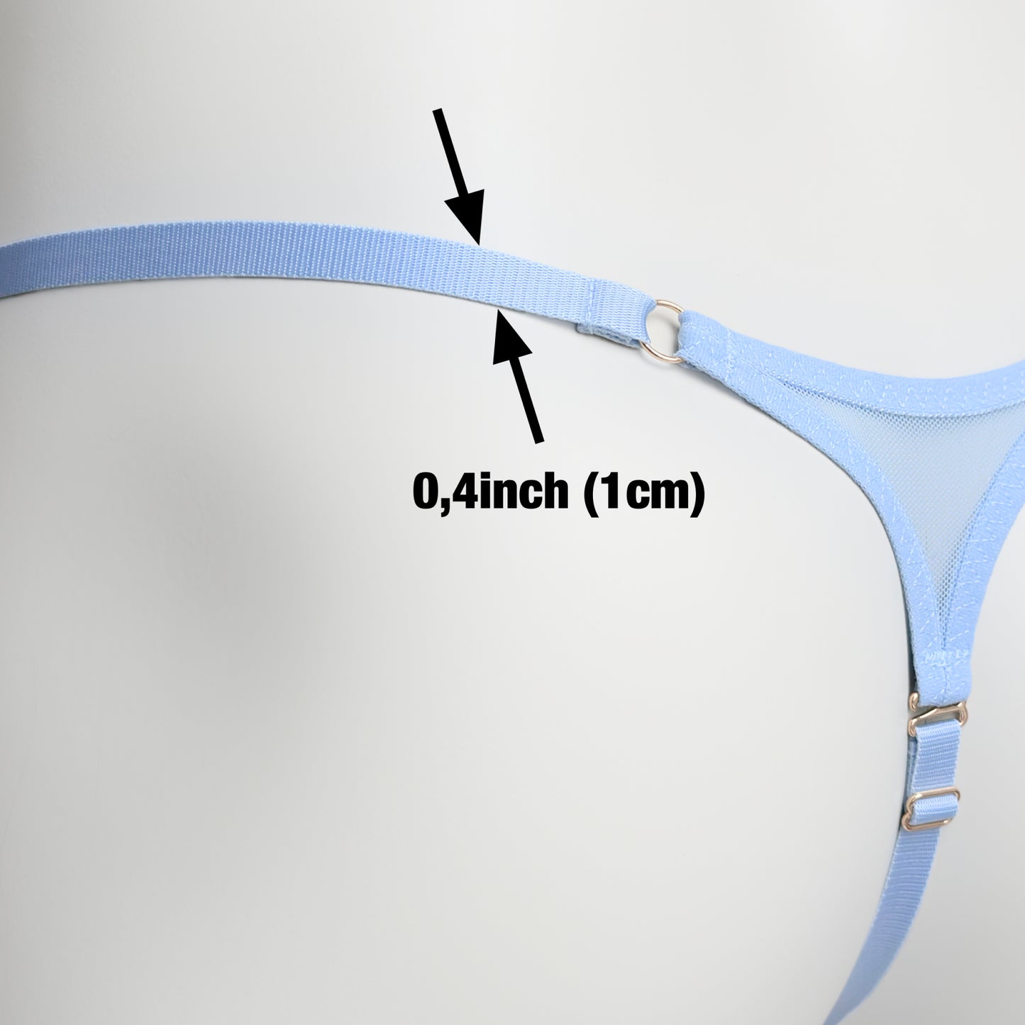 Non-removable Cobra Thong For Chastity Cage (Sky Blue)