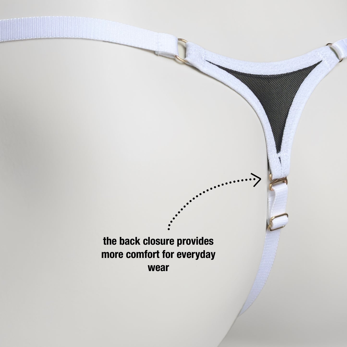 Mesh Support Thong For Chastity Cage (French Maid)