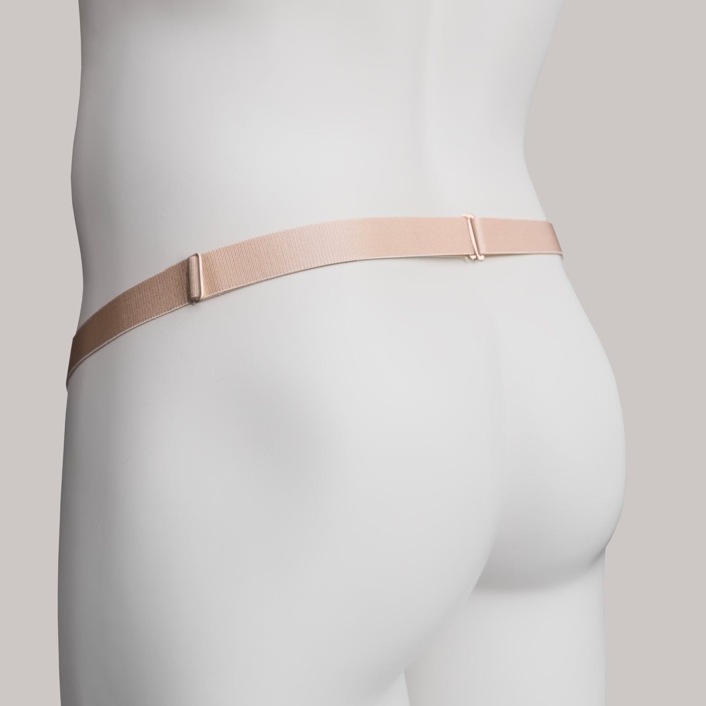 Monochrome Two Straps Support Belt For Chastity Cage (Beige)