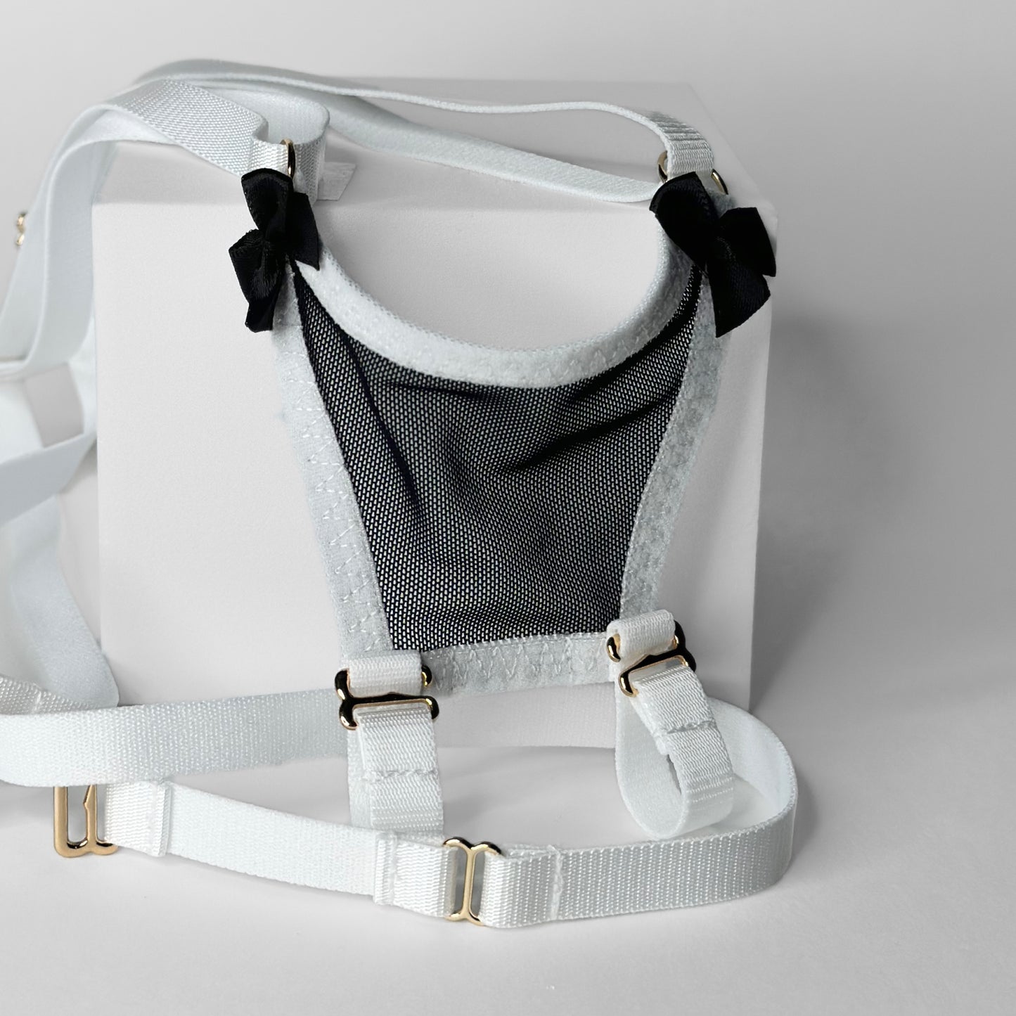 Mesh Support Thong For Chastity Cage (French Maid)