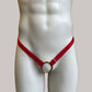 Chastity Cage Anti-falling Universal Waist Strap, Red Two Strap Adjustable Elastic Belt