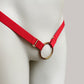 Male Two Straps Chastity Cage Belt Black