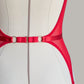 Mesh Basque With Ribbons "Iris" Red