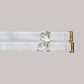 Male Two Straps Bow Chastity Cage Holder White