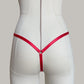 Mesh Thong With Ring "Mistress" Red