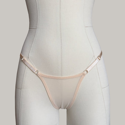 Mesh Thong "Iris" Beige