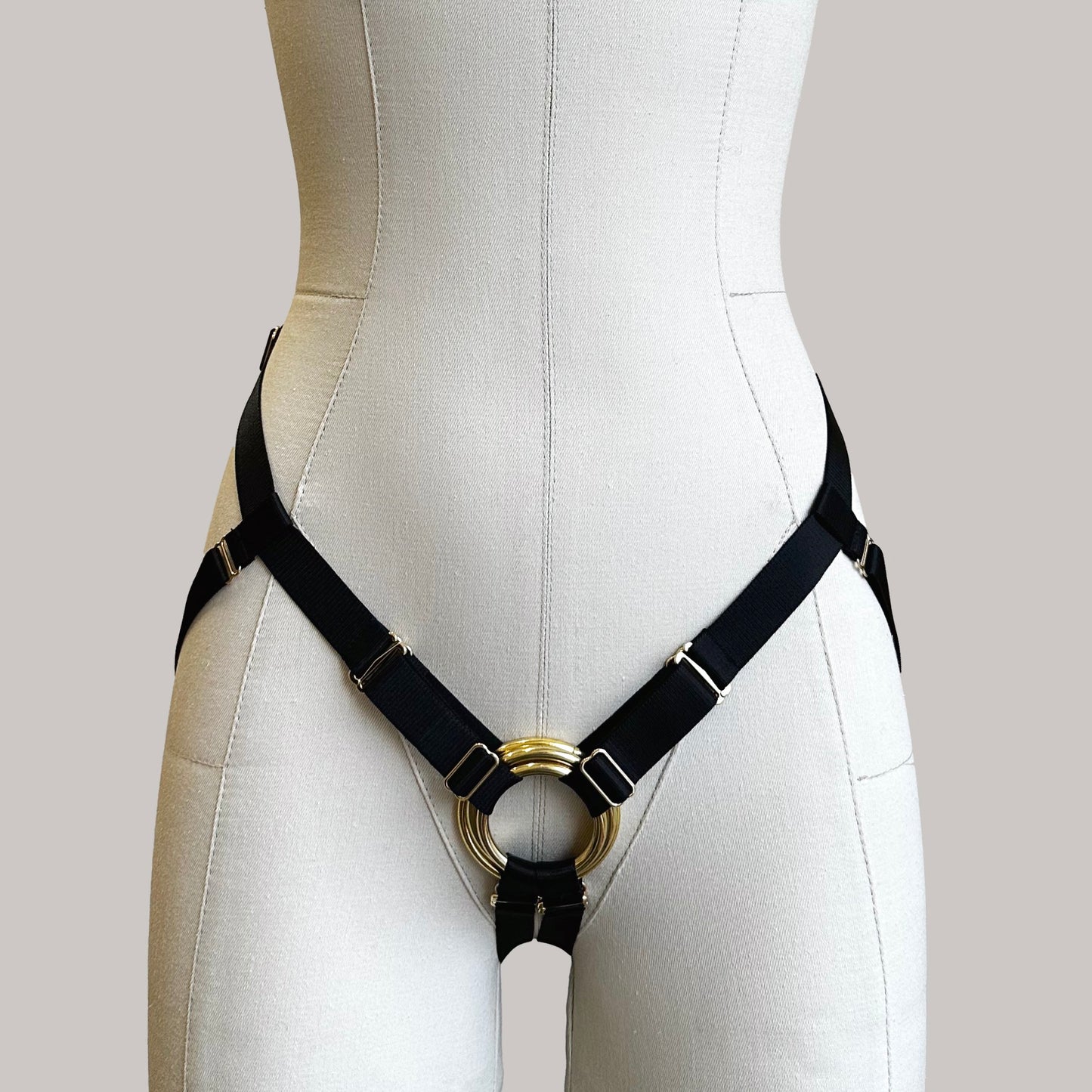 Selene Adjustable Strap On Harness Black