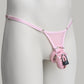 Mesh Support Thong For Chastity Cage (Pink)