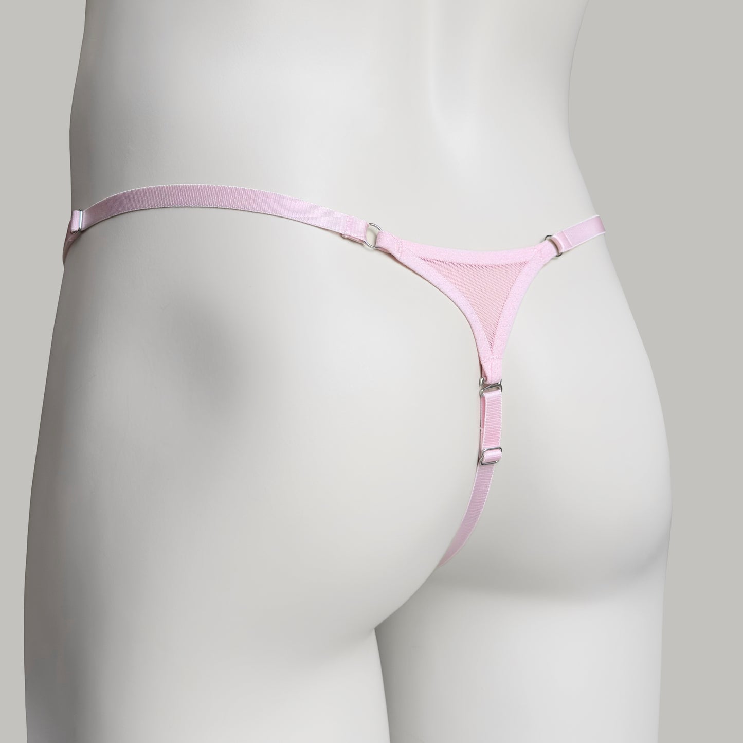 Mesh Support Thong For Chastity Cage (Pink)