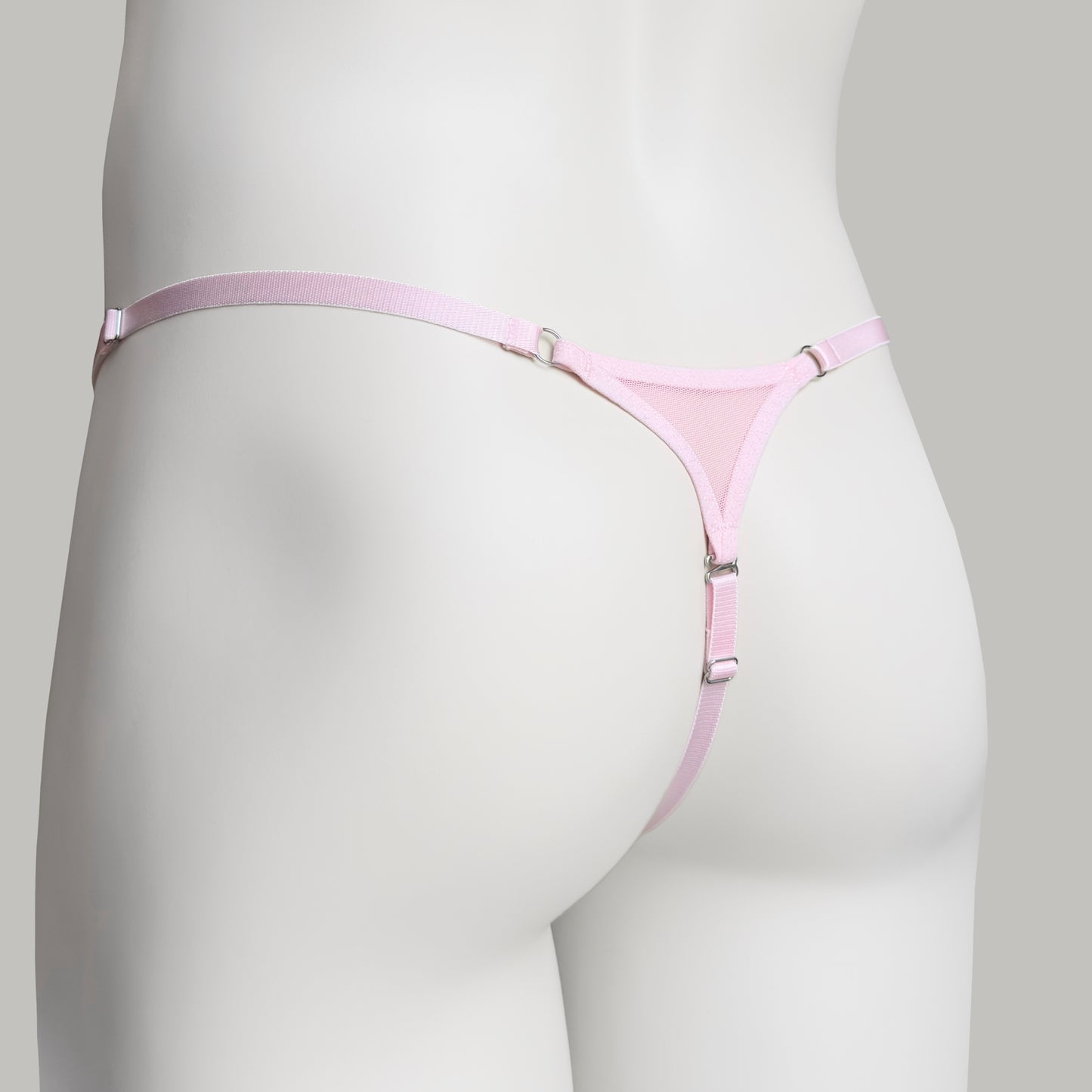 Mesh Support Thong For Chastity Cage (Pink)