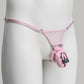 Mesh Support Thong For Chastity Cage (Dusty Rose)