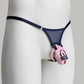 Mesh Support Thong For Chastity Cage (Navy)