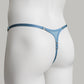 Mesh Support Thong For Chastity Cage (Dusty Blue)