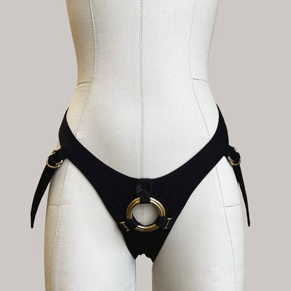 Basic High Waisted Strap-On Harness with Ring