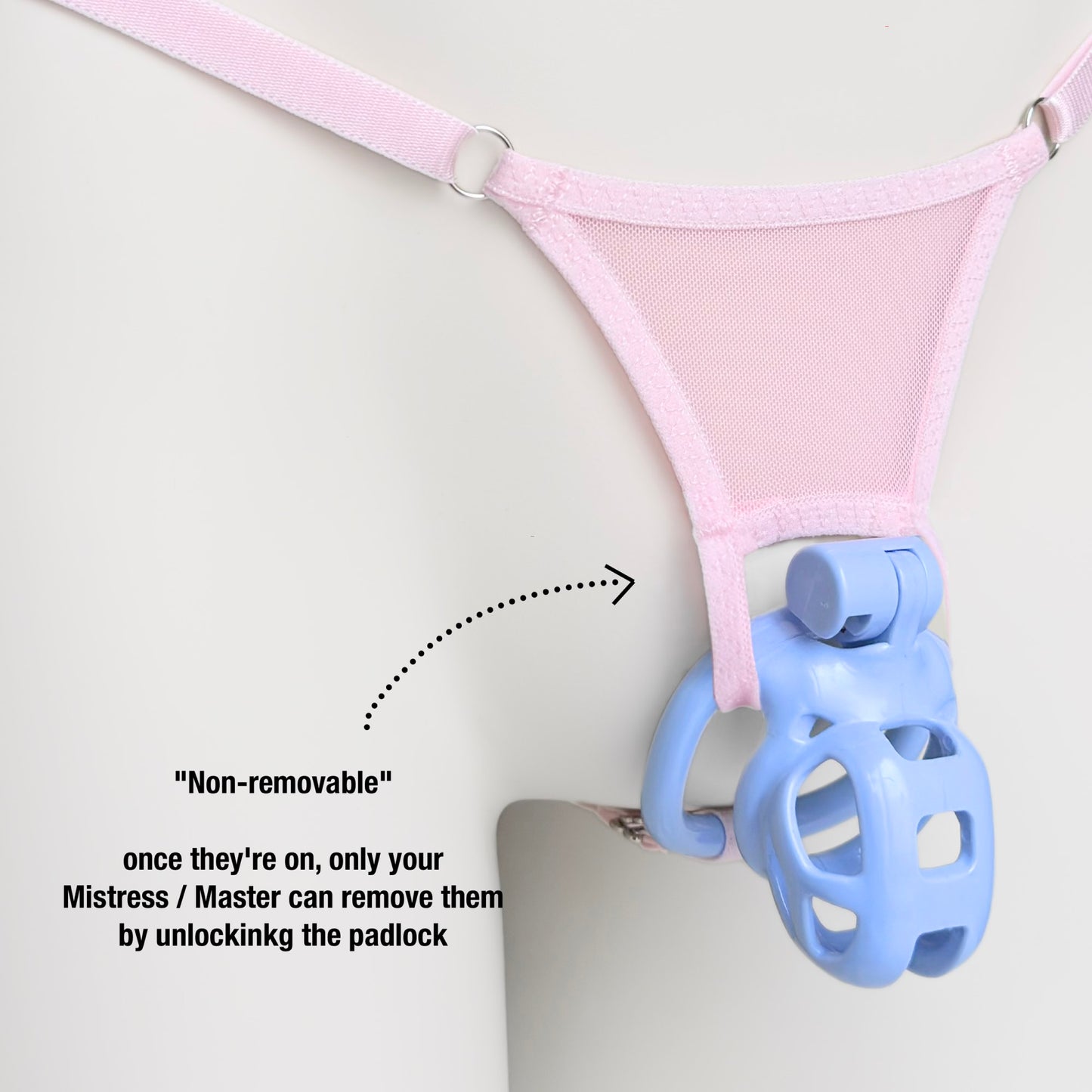 Non-removable Cobra Thong For Chastity Cage (Pink)