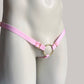 Male Sissy Three Straps Chastity Cage Support Belt Black