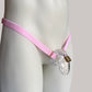 Male Two Straps Chastity Cage Belt Pink