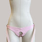 Classic Two Sides Striped Velcro Mid Rise Strap-On Harness Pink