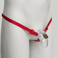 Sissy Three Straps Support Belt For Chastity Cage (Red)