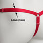 Sissy Three Straps Support Belt For Chastity Cage (Red)