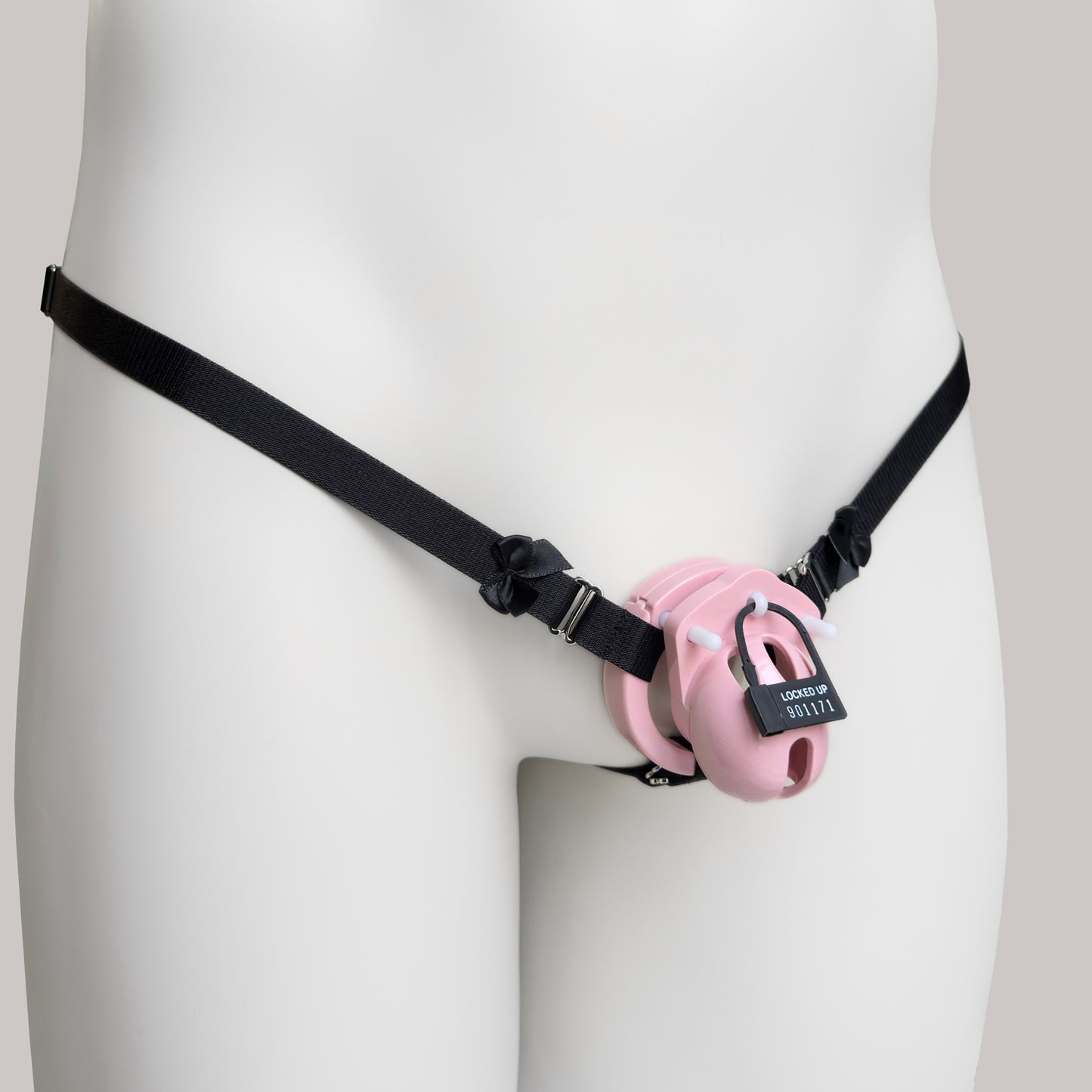 Sissy Three Straps Support Belt For Chastity Cage (Black)