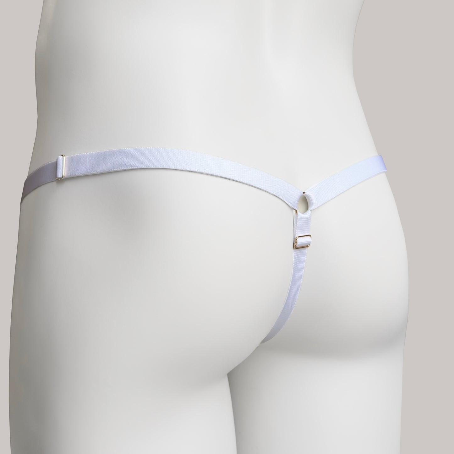 Sissy Three Straps Support Belt For Chastity Cage (Black and White)