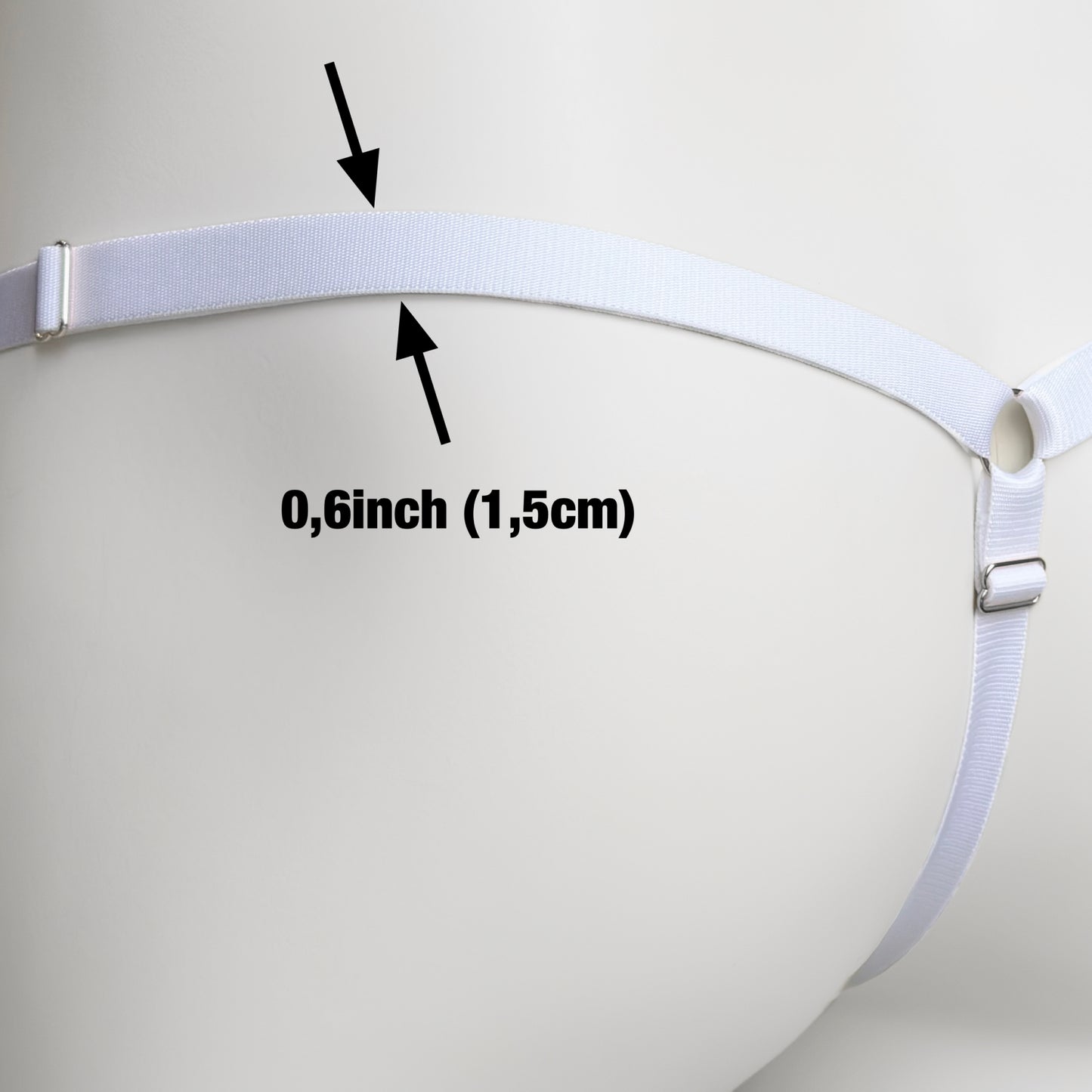 Sissy Three Straps Support Belt For Chastity Cage (Pink and White)