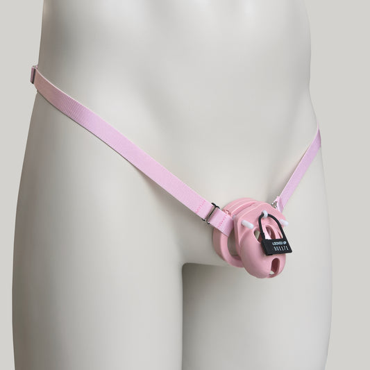 Two Straps Support Belt For Chastity Cage (Pink)