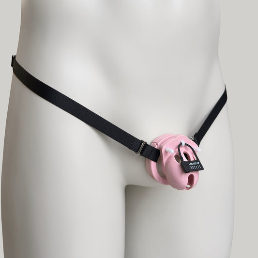 Two Straps Support Belt For Chastity Cage (Black)