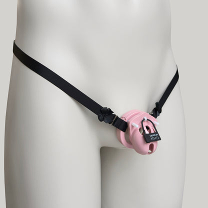 Sissy Two Straps Support Belt For Chastity Cage (Black)