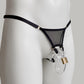 Mesh Support Thong For  Chastity Cage (Black)
