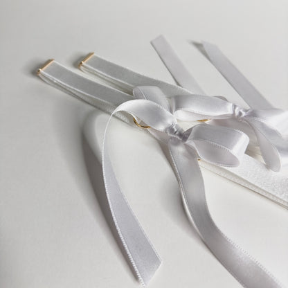 Garters With Ribbons "Iris" White