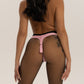 Thong Minimalistic High Waisted Strap On Harness Light Pink