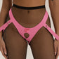 Basic Minimalistic High Waisted Strap On Harness Pink