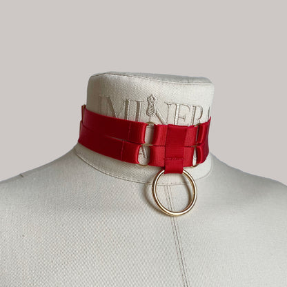 Ring Collar "Selene" Red